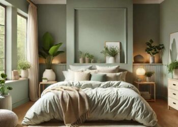 sage green bedroom
