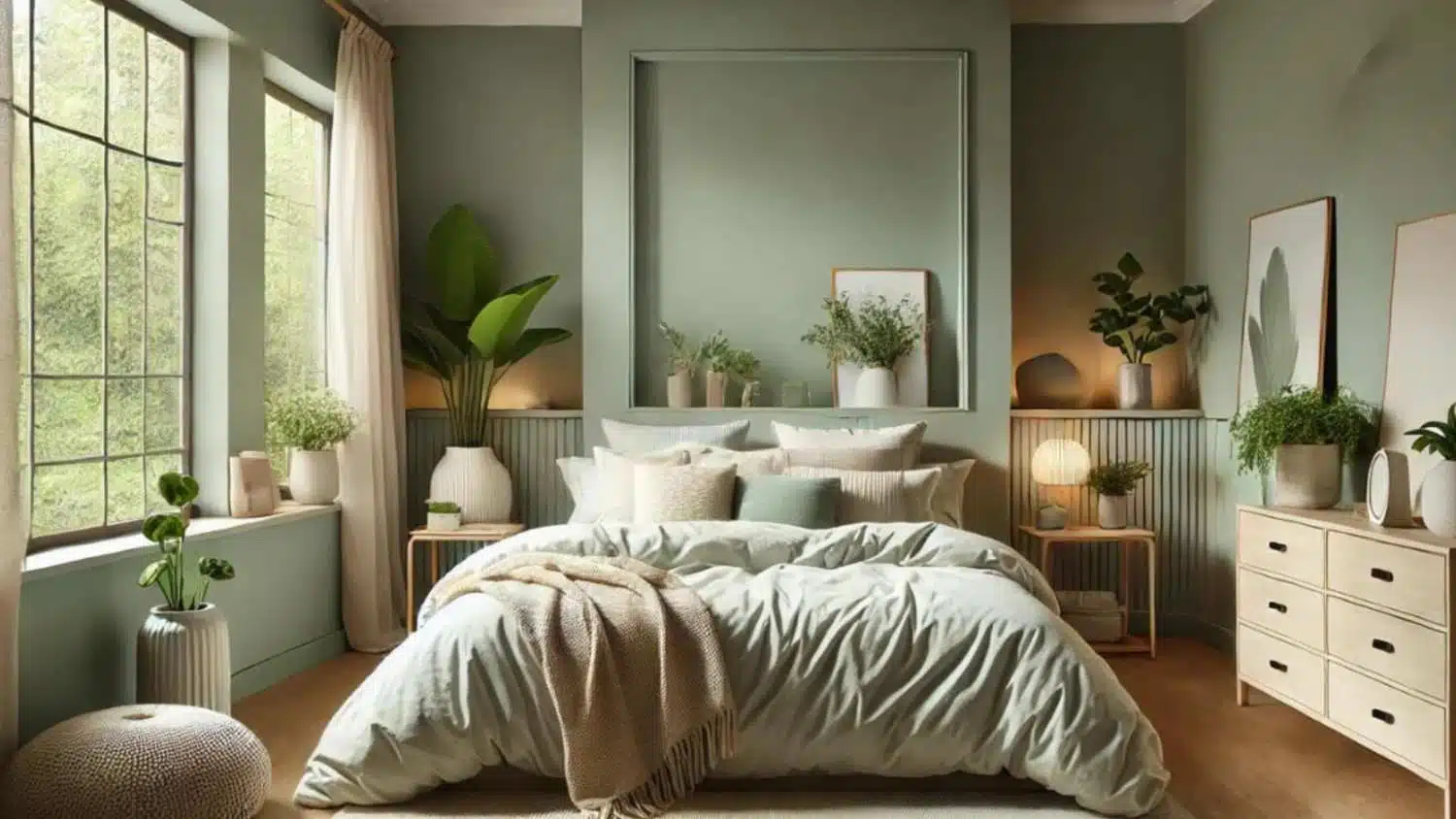 sage green bedroom