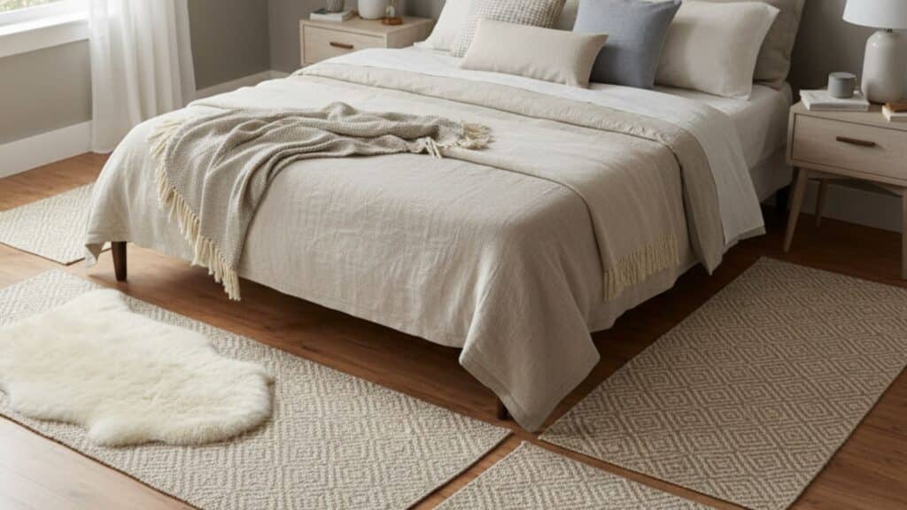 side runners or layered rugs