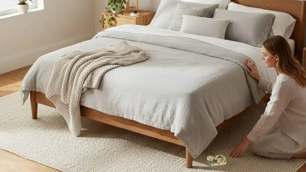 standard rug sizes for a queen bed