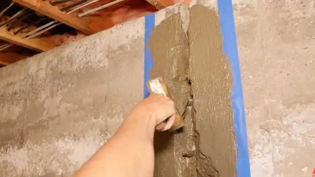 step 4 apply super slurry to seal the crack