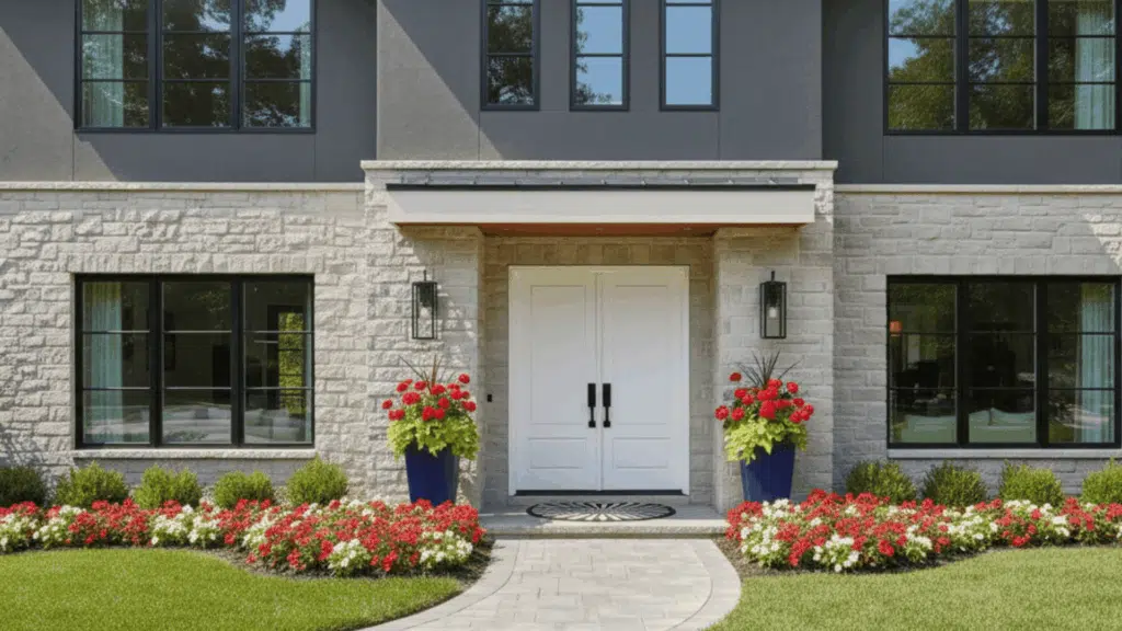 white front door color