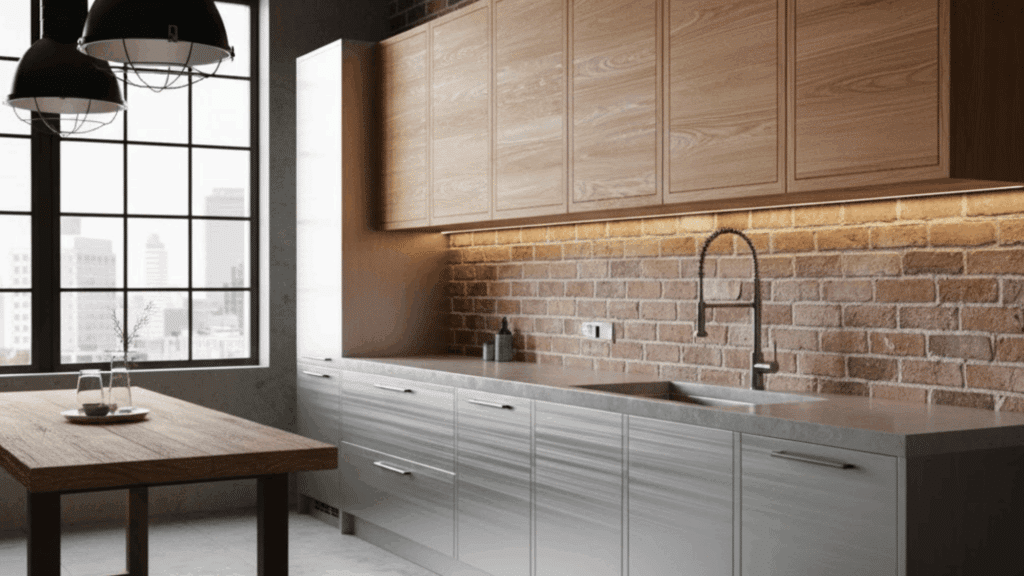 10 mixed material cabinets