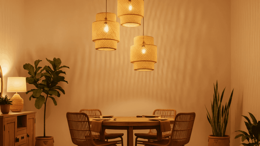 10 woven light fixtures