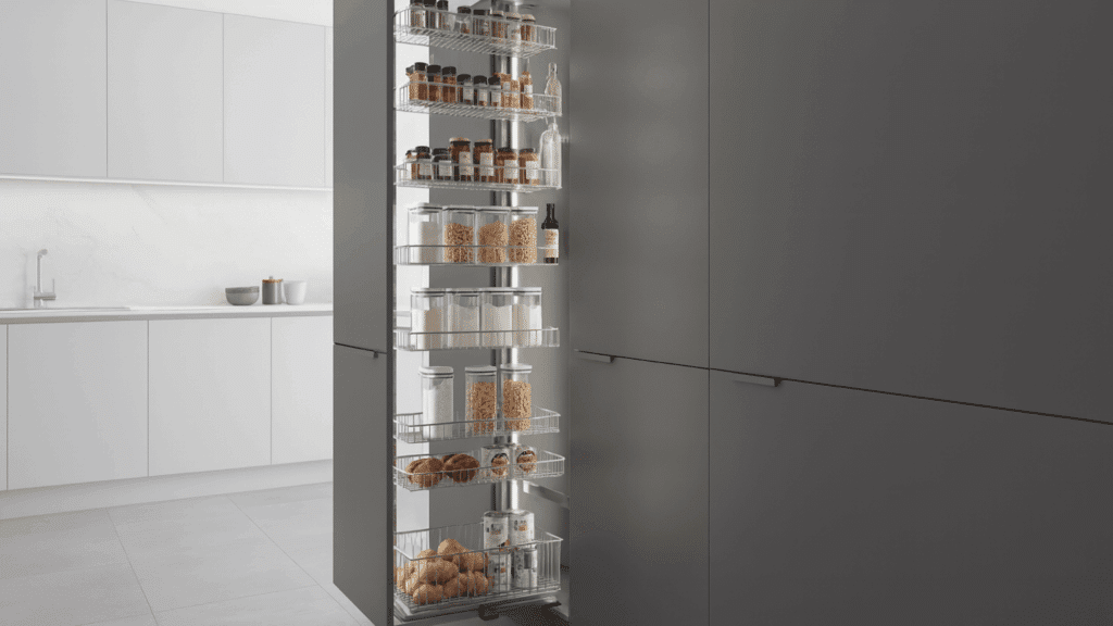 11 compact contemporary pantry system