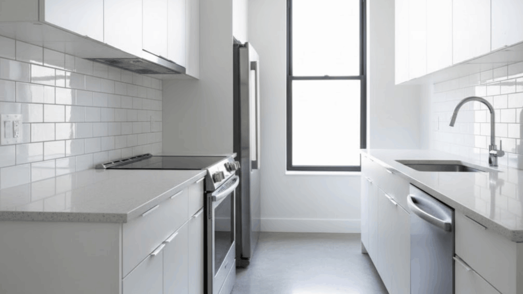 4 kitchen backsplash with white brick tiles