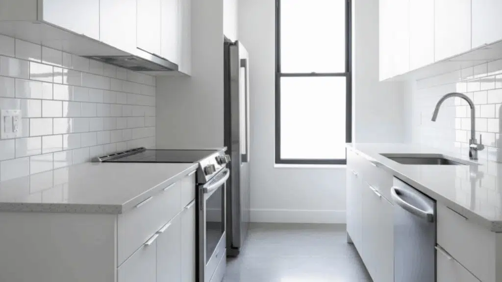 4 kitchen backsplash with white brick tiles