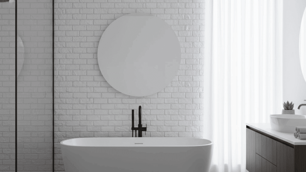 6 bathroom statement wall