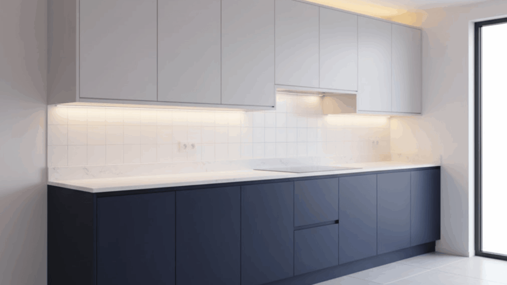 6 floating wall cabinets