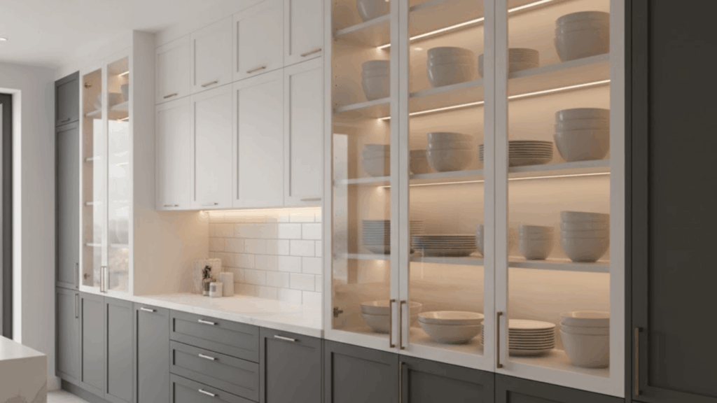 7 glass front display units