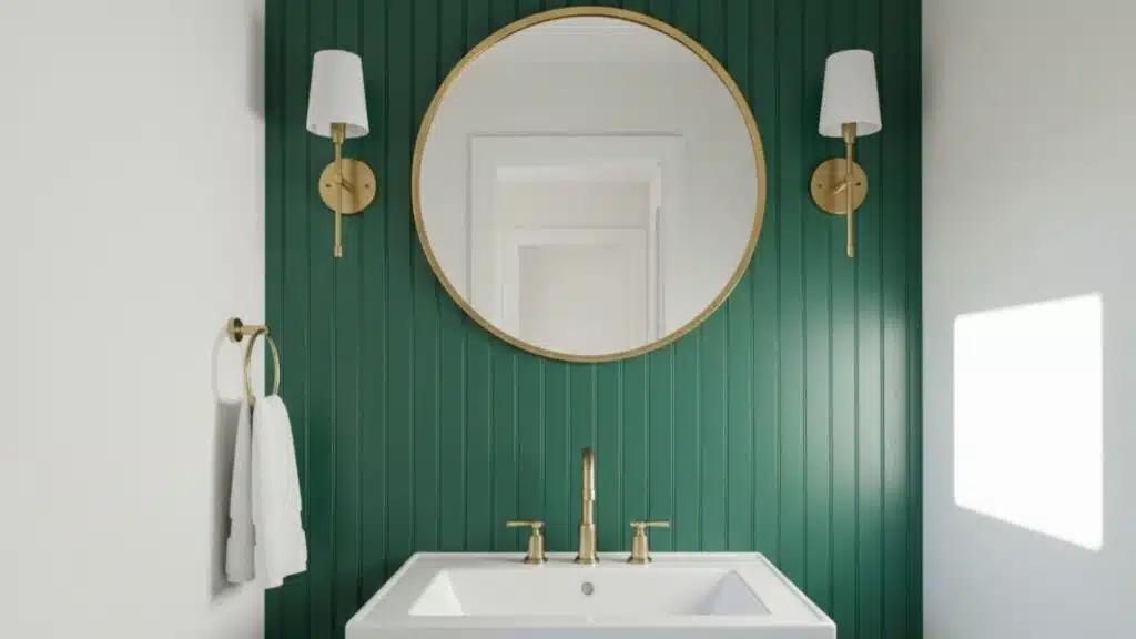 beadboard accent wall