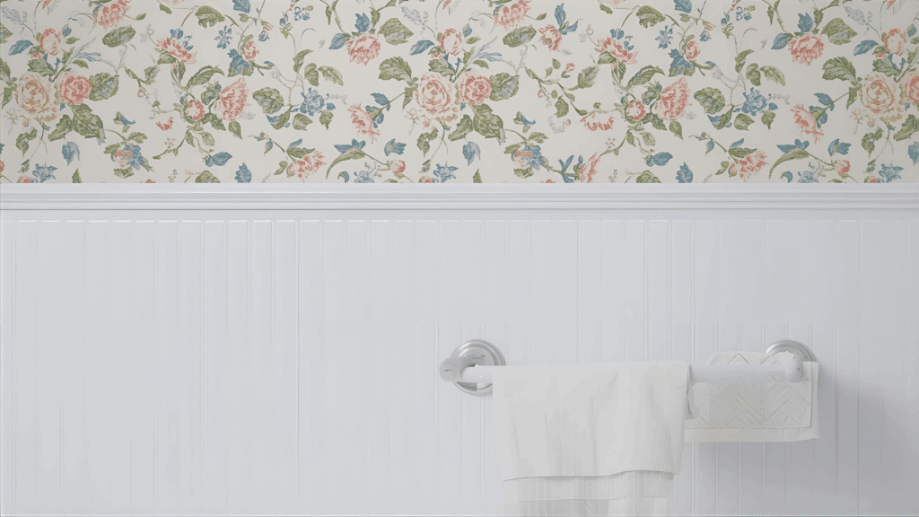 Beadboard Under Wallpaper