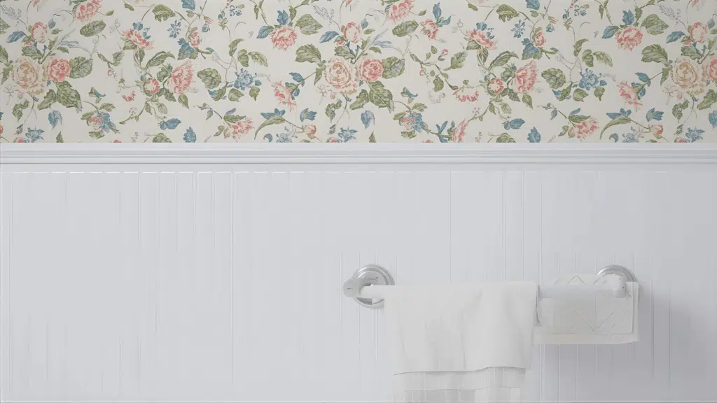 Beadboard Under Wallpaper