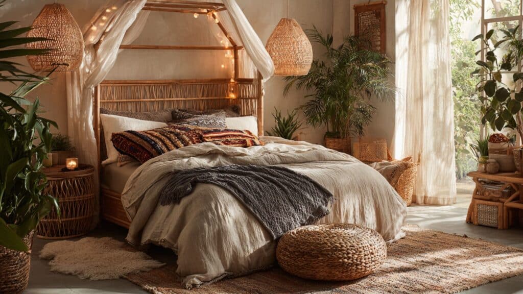 bohemian style bedroom