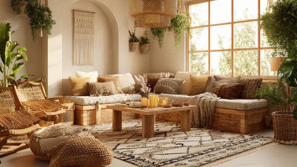 bohemian style living room