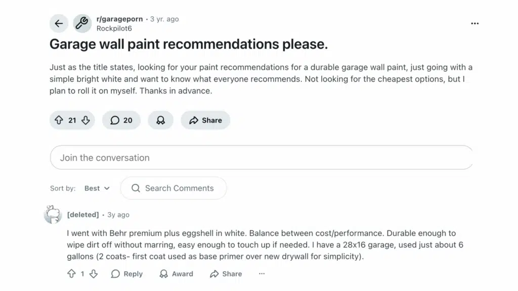 community and expert recommendations