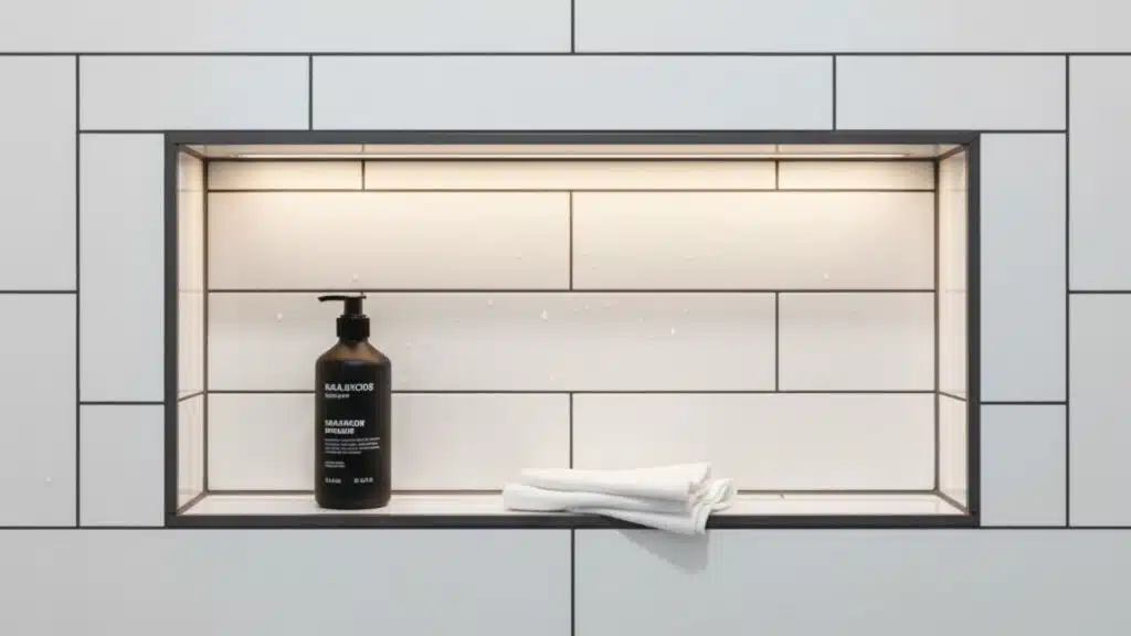 contrasting grout edge niche