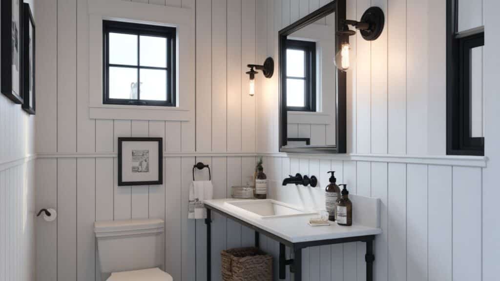 contrasting trim beadboard