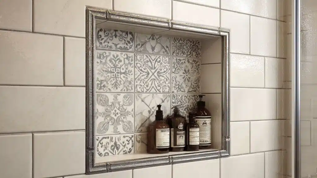 framed accent tile niche