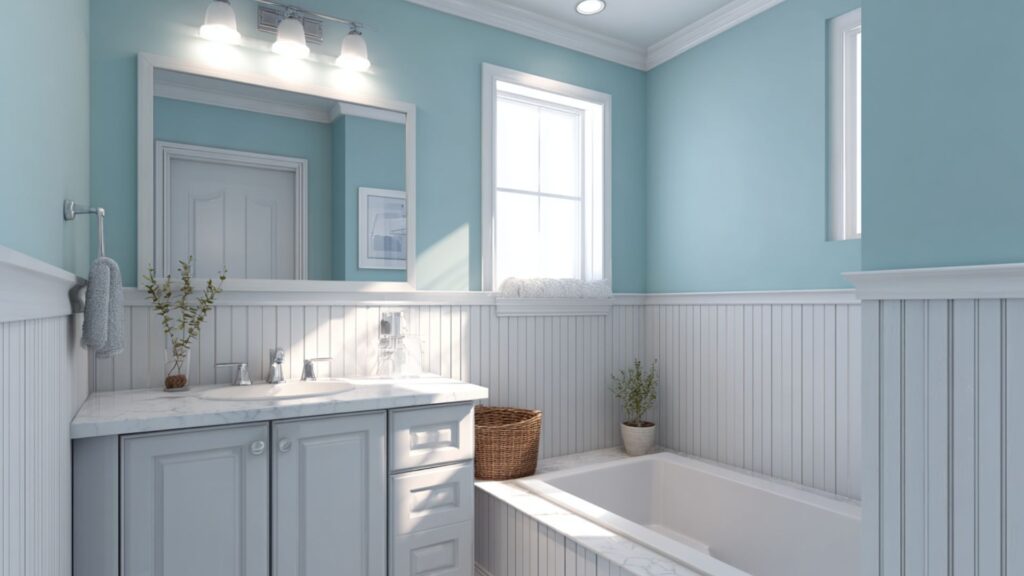 half wall beadboard wainscoting