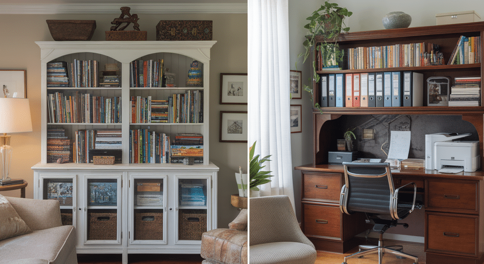 living room and office uses