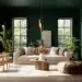 modern dark green living room.png