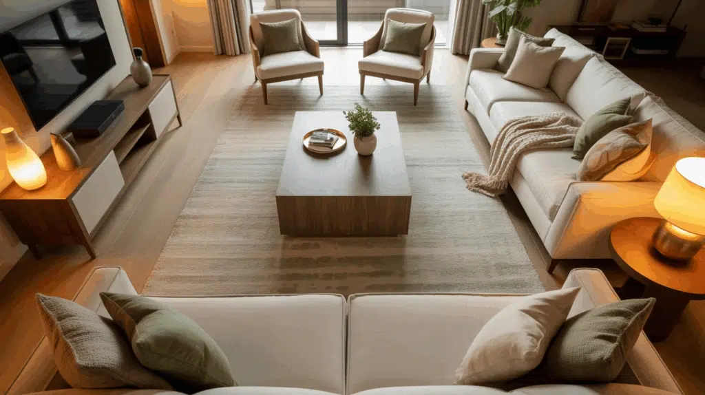 open concept living room