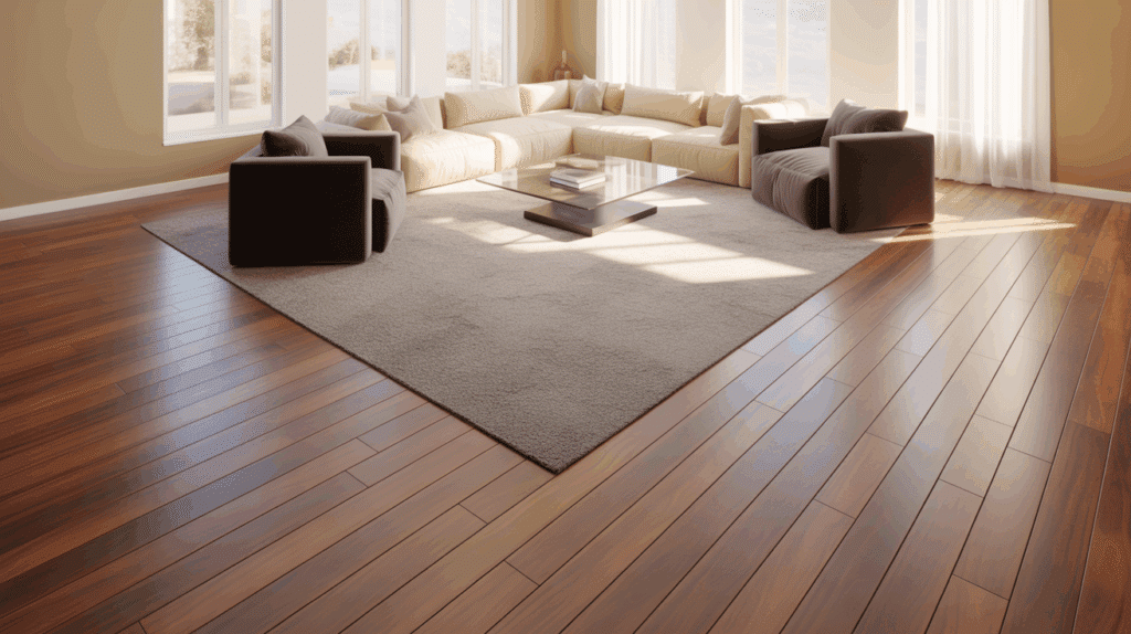 rug layout living room