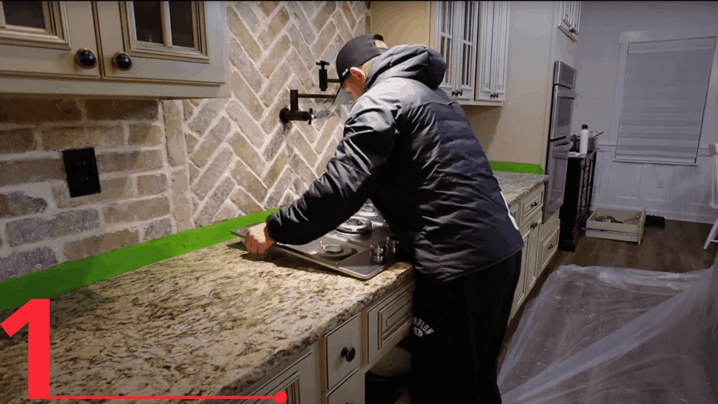 step 1 remove fixtures and protect surfaces