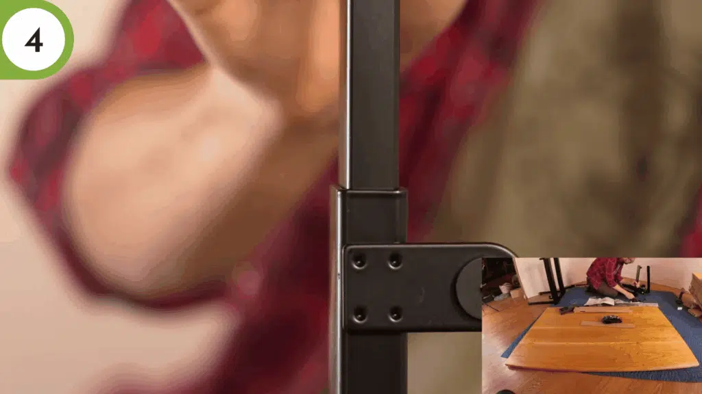 step 4 assemble the standing desk base