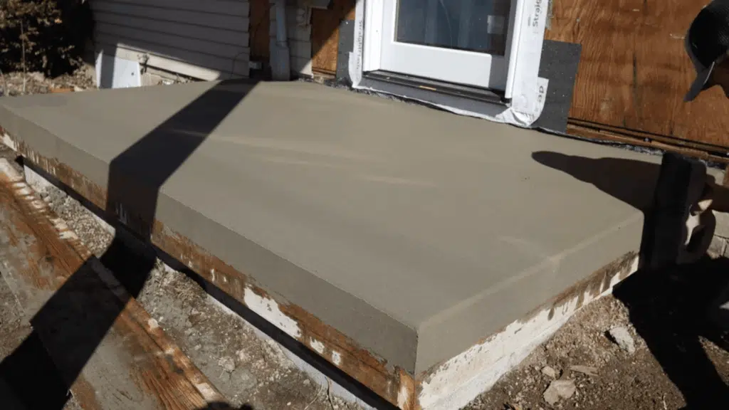 step five strip face forms gently And let it cure