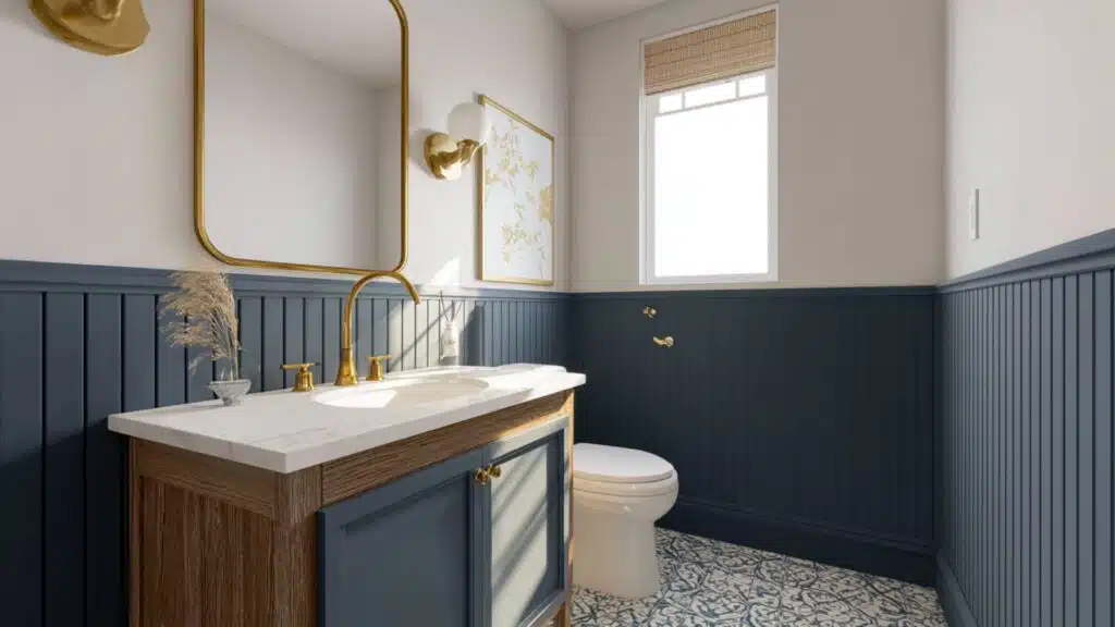 two tone beadboard walls