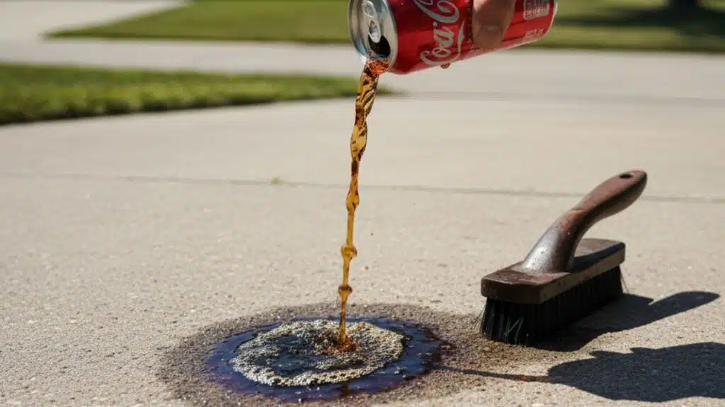 coca cola trick for oil stain