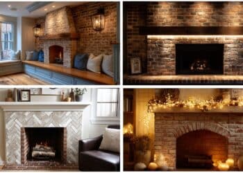 easy brick fireplace makeover ideas you ll love