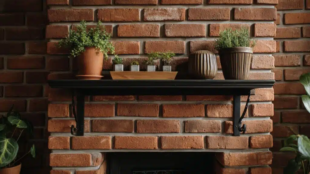 floating metal planter shelf