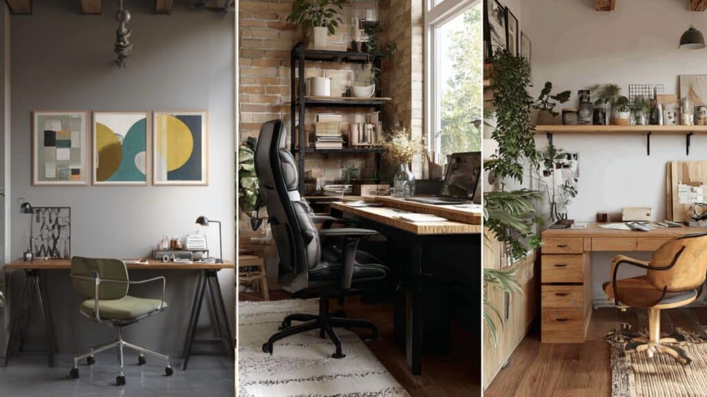 home office with different design styles