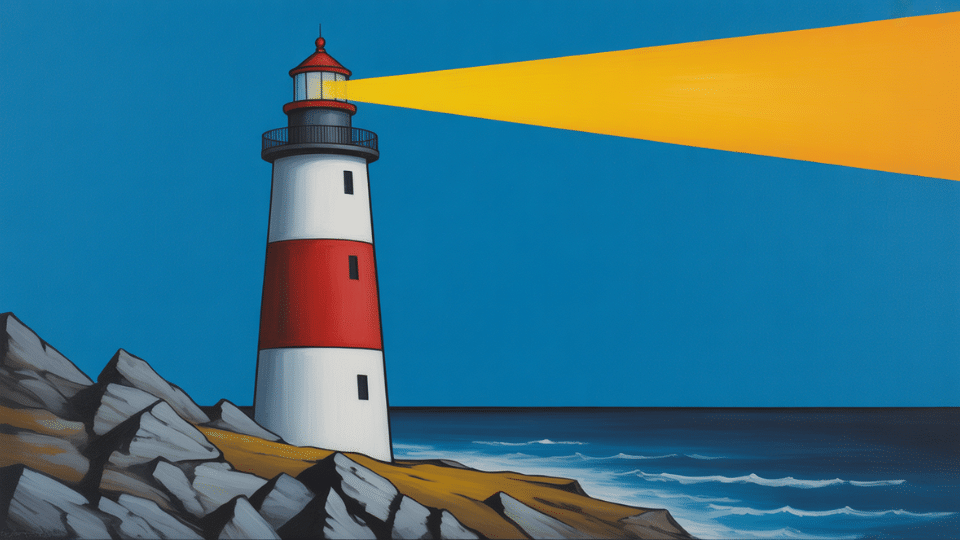 a lighthouse by the shore