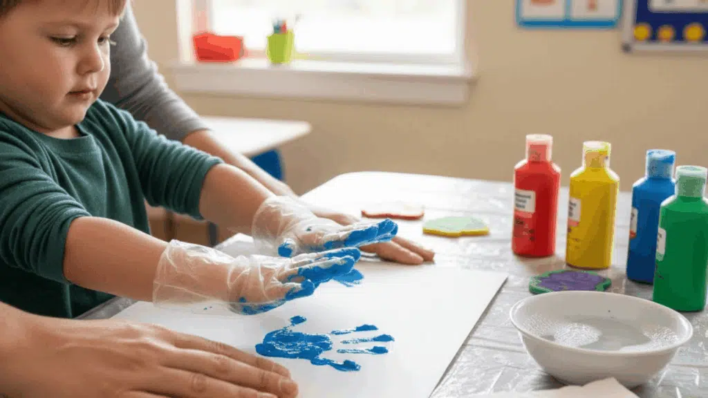 acrylic paint for handprints or crafts