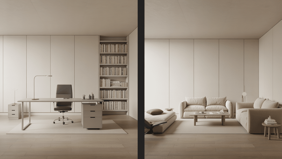 furniture organized by room