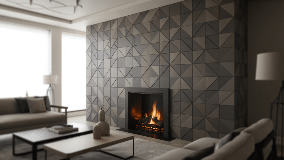 geometric pattern tile accent