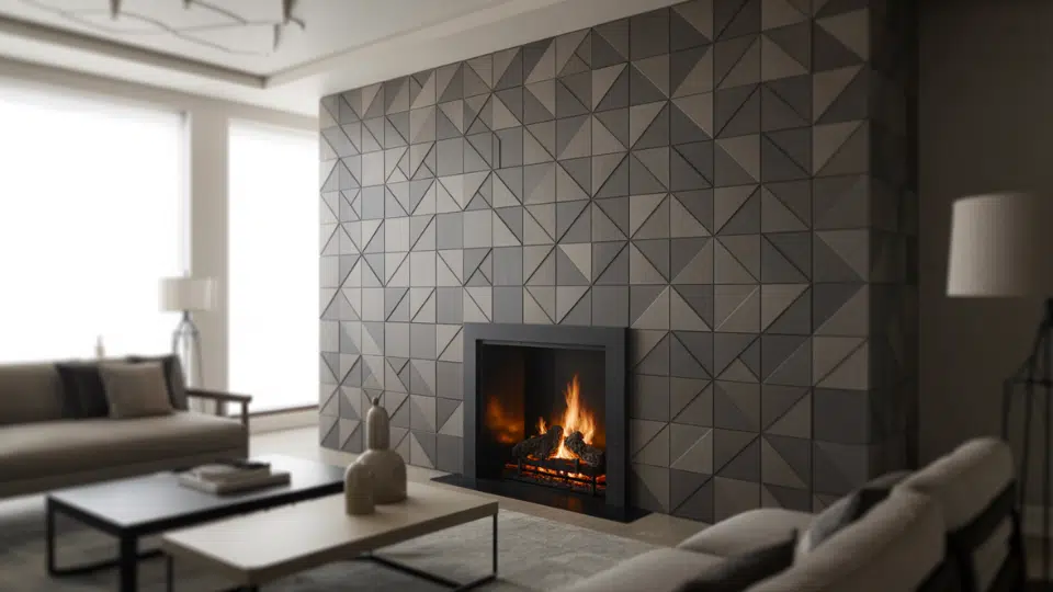 geometric pattern tile accent
