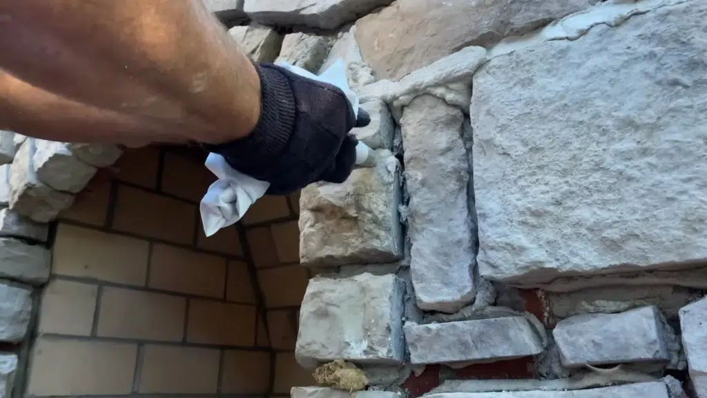 grout the joints