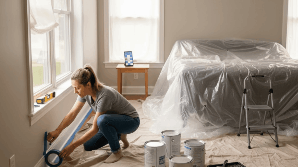 how to save money on interior painting