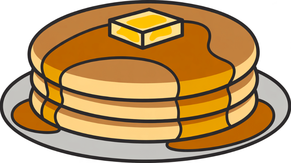 stack of pancakes with syrup